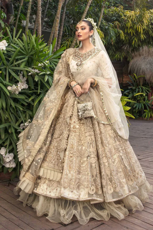 A Silk Lehenga Choli Set with an Organza and Hard Net Dupatta