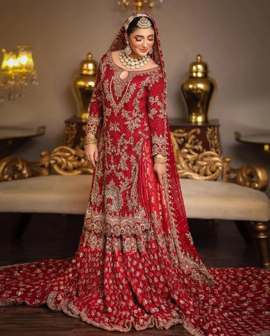 Back Trail Farshi Lehenga With Long Shirt