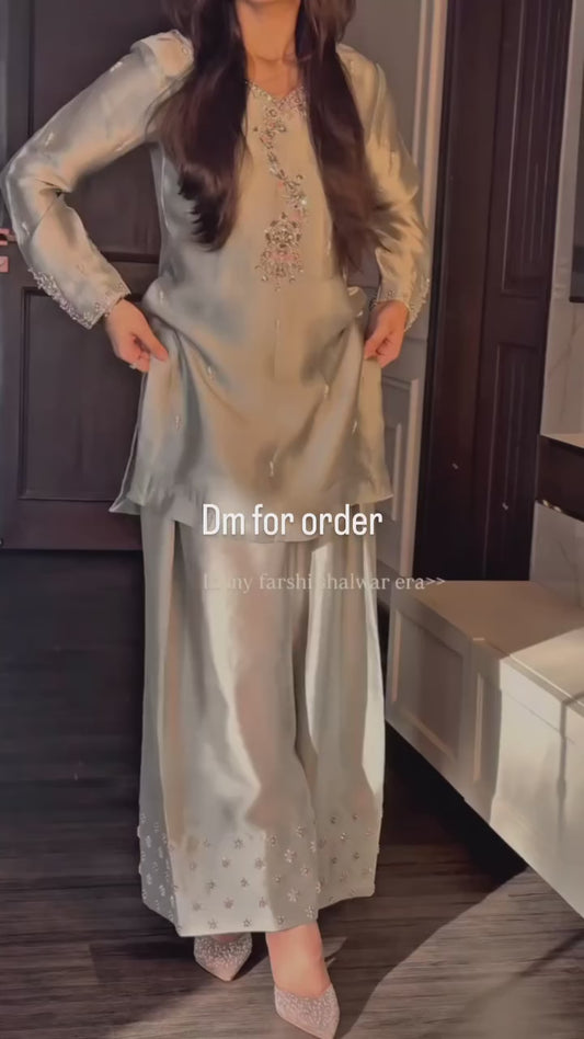 Elegant Farshi Shalwar Formal Outfit