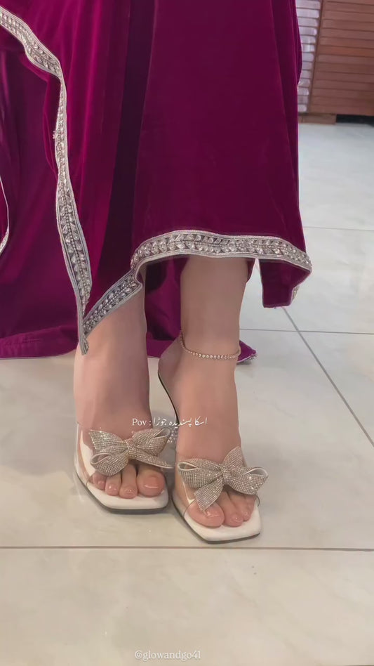 Rich Velvet Evening Dress — Purple